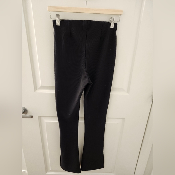 Zara Black Ribbed Pants - Picture 2 of 4
